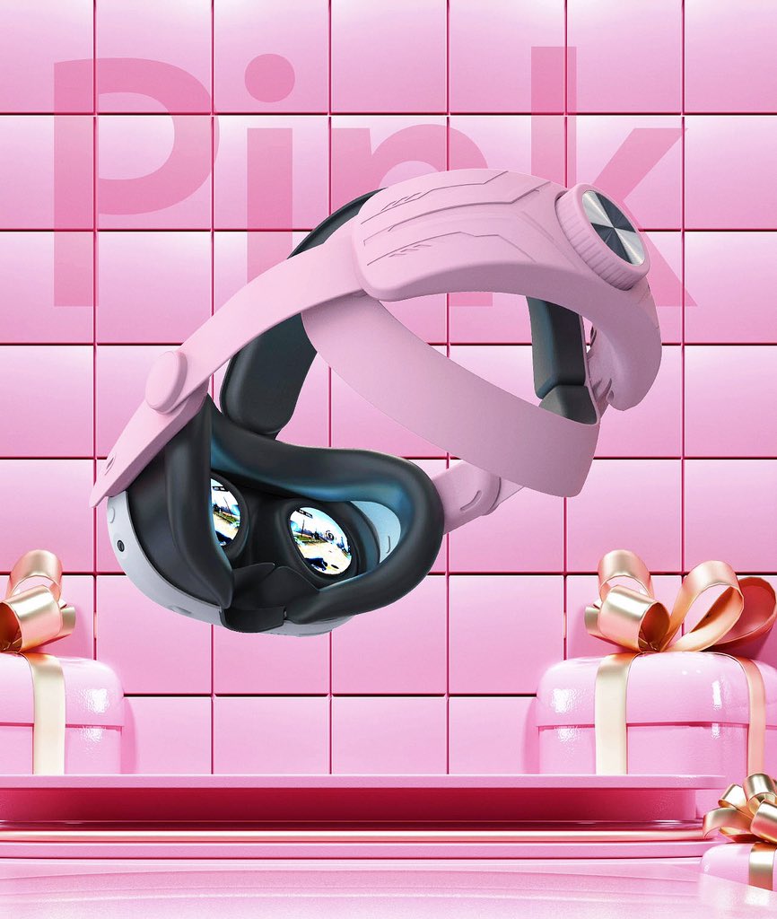 Meta quest 3 today's release color is pink for your quest 3 VR elite headwear for our lovely lady friend pink
#VR  #MetaQuest3
#VRAccessories  #Quest3 #MTomatoVR