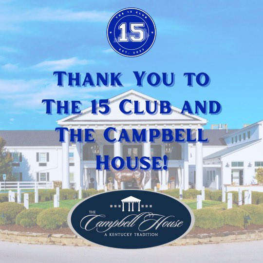 Shoutout to <a href="/the15club_nil/">The 15 Club</a> and <a href="/KYcampbellhouse/">The Campbell House</a> thank you for the support!