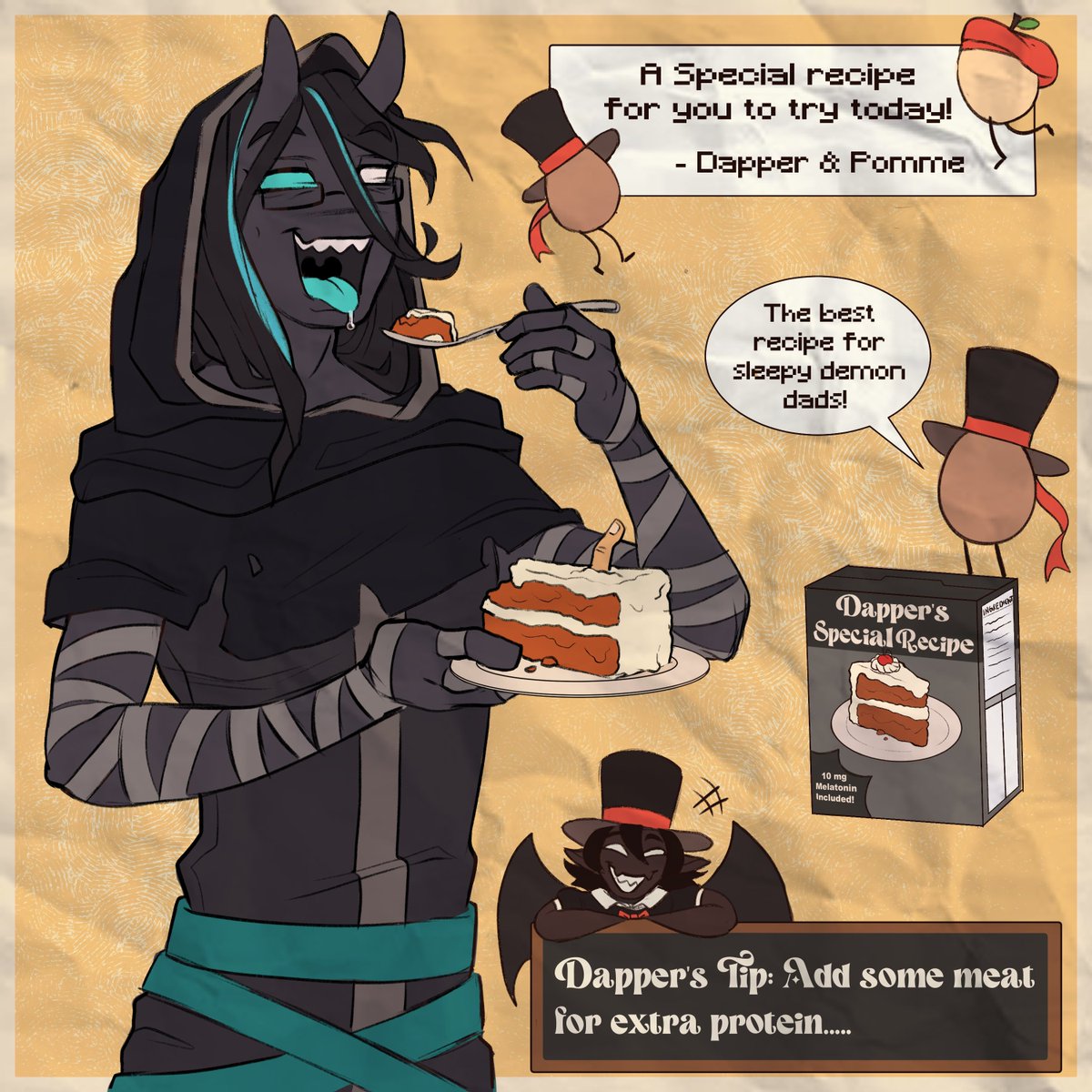 bbhdoodles's tweet photo. "Get it today! Dapper's Special Recipe!" - 🌟

#badboyhalofanart #bbhdaily #bbhfanart #qsmpfanart https://t.co/Yxxv4DoKyC