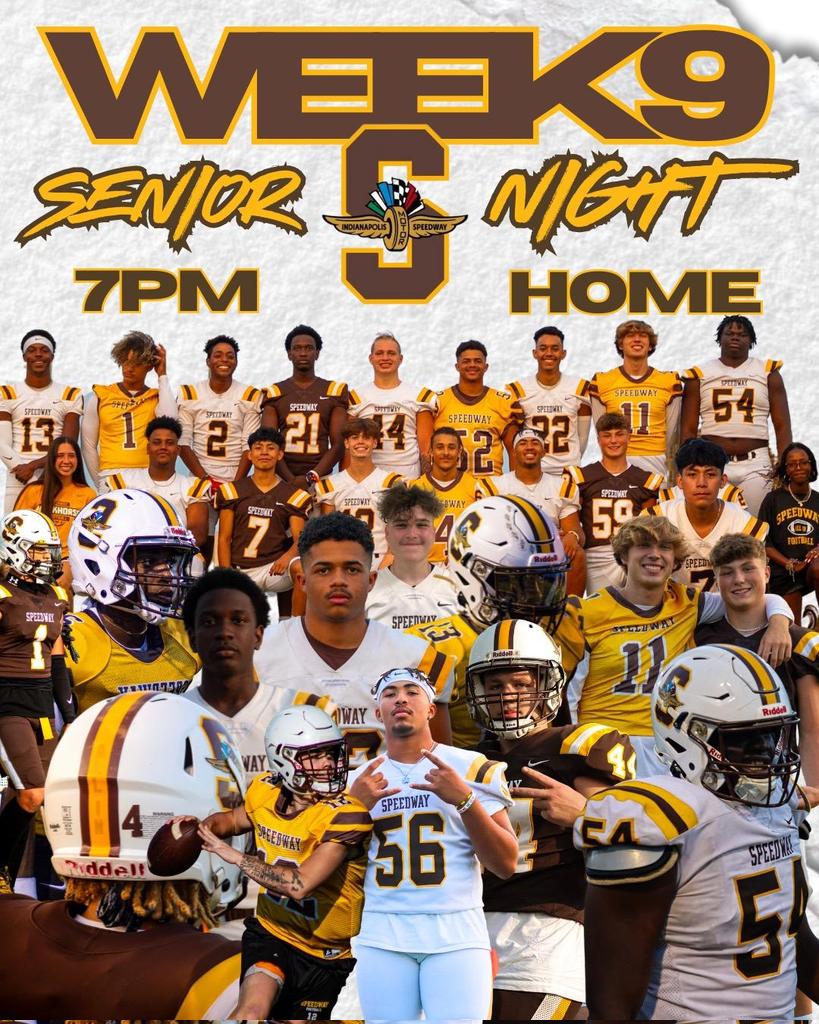 It's Senior Night @SparkplugFB Come out and support these great young men on their night! 🆚️ @TCTIGERS ⏰️ 7pm 🏟 Johnson Field #ALLIN #FAMILY