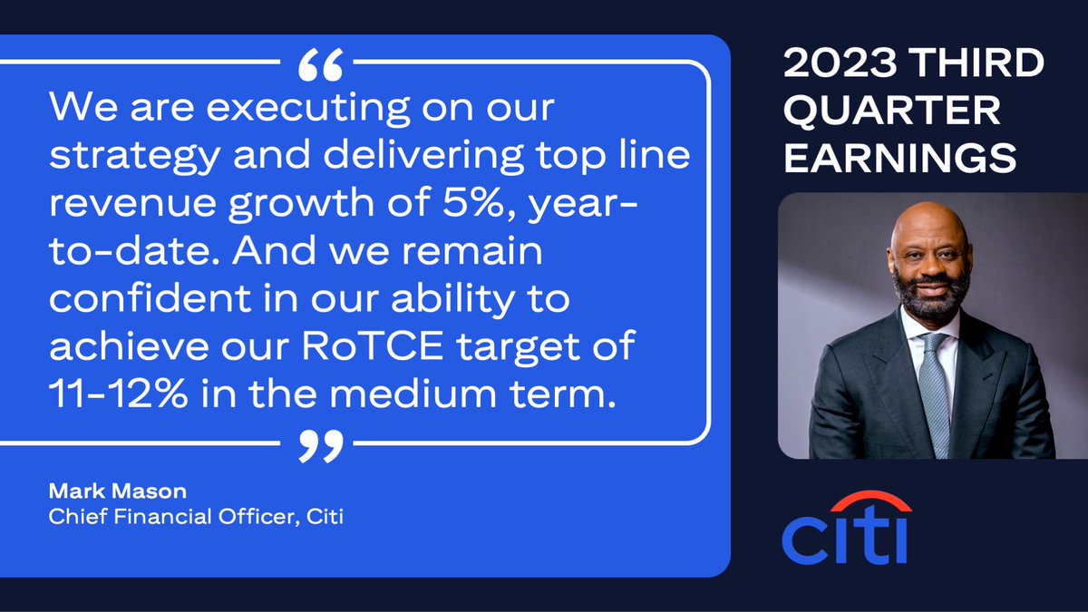 Citi CFO Mark Mason discusses third quarter 2023 financial results. Read the full report here: on.citi/48OWyQr