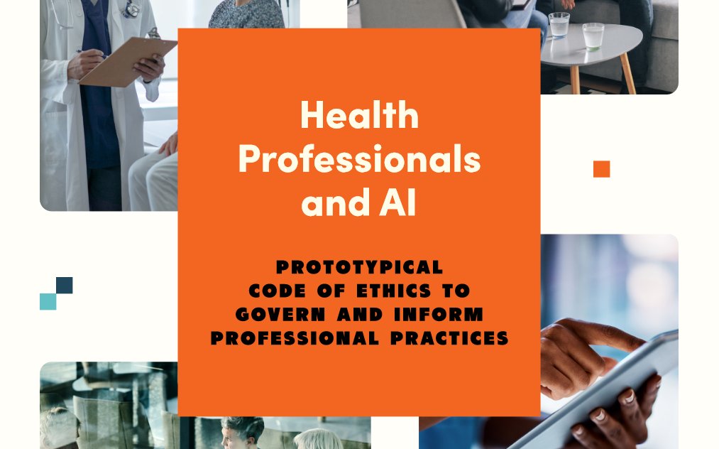 📖🩺"Health Professionals and AI: Prototypical Code of Ethics  to Govern and Inform Professional Practices" by @catherine_regis and @m_laverdiere is now available in English! 

Read it here 👇
montrealdeclaration-responsibleai.com/ai-healthcare-…