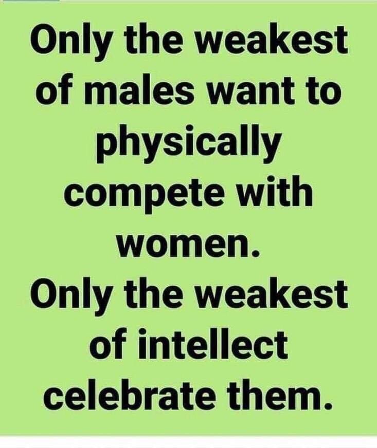AmericanMama's tweet photo. @Travis_in_Flint Men do this because they suck in their own division. They are cheaters.

Men are not women!! https://t.co/FiBn13EJOu