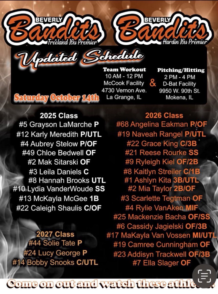 Beverly Bandits Premier 18U (Holloway/Mack) (@06bandits) on Twitter photo Due to the crazy weather here in the Midwest our plans have changed and two of our 2025s <a href="/BedwellChloe/">Chloe Bedwell β</a> and <a href="/karlymeredith15/">Karly Meredith</a> will be apart of the Bandits indoor showcase! Due to the crazy weather here in the Midwest our plans have changed and two of our 2025s <a href="/BedwellChloe/">Chloe Bedwell β</a> and <a href="/karlymeredith15/">Karly Meredith</a> will be apart of the Bandits indoor showcase!