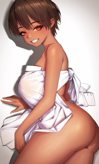 彼シャツ裸エプロン 