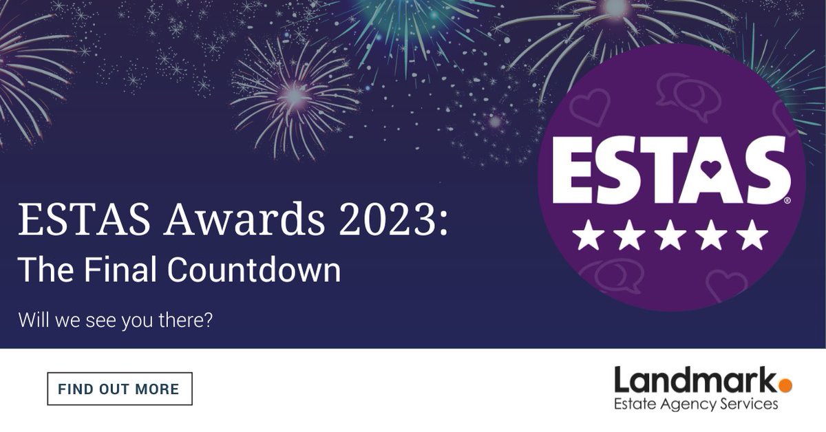 LandmarkEAS's tweet image. Less than 1️⃣ week to go to the #ESTAS2023 awards!

We look forward to celebrating #customerservice excellence within the industry, and wish all the shortlisted firms the best of luck for the awards.

Let the countdown begin &amp;gt; hubs.la/Q025sLRM0 

#servicematters @THE_ESTAS