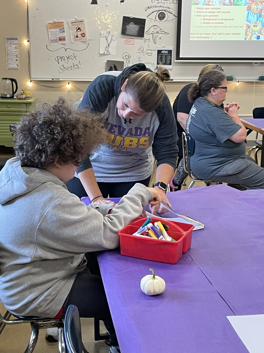 MegFrideres's tweet photo. Thanks to Mrs. Tiedman and Mrs. Grimm for the awesome experiences you provide in Adaptive Art/PE! #NevadaCubPride https://t.co/i8YYIRZB7M