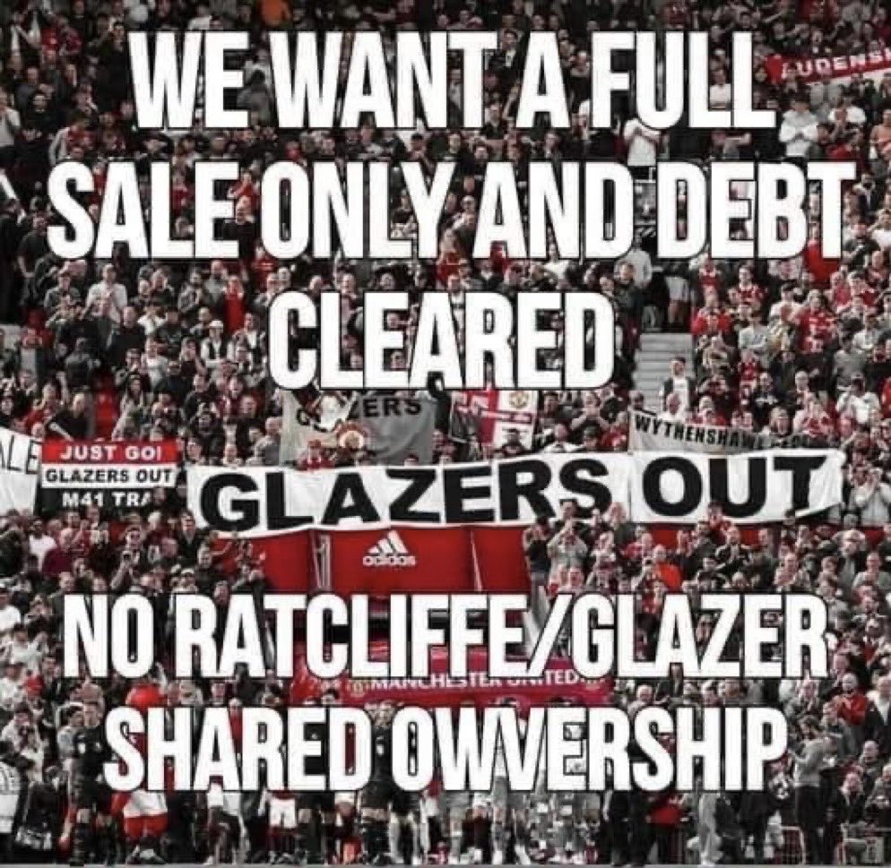 mufcredrealist's tweet photo. #NoToRatcliffe #GlazersOut #GlazersFullSaleOnly #QatarIn https://t.co/dylH0EARNj