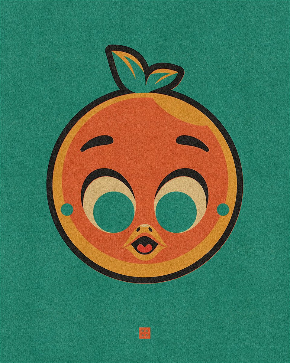 ArtofDanny's tweet photo. Day 13 of #disneydrawtober an Orange Bird mask that I now need in my life. https://t.co/kSiYtfAGvW