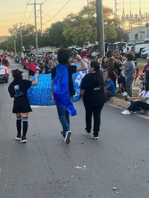 DECAlionsCHS's tweet photo. Yesterday, DECA had a float for the Castleberry homecoming parade! We had some members in the trailer and some other members giving out candy! https://t.co/n6Zbcq3oBa