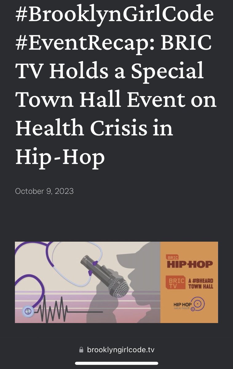 DatFencingChic's tweet photo. #HappyFriday! A lot going on in the world but it’s still important to focus on our mental &amp; physical health! When you get a chance check out our event recap from last week’s Town Hall on the #health crisis in #HipHop! Enjoy! -xoxo #BrooklynGirlCode™ 😎 >>>https://t.co/lJZRzrQ3ah https://t.co/EUaCIwEPEH