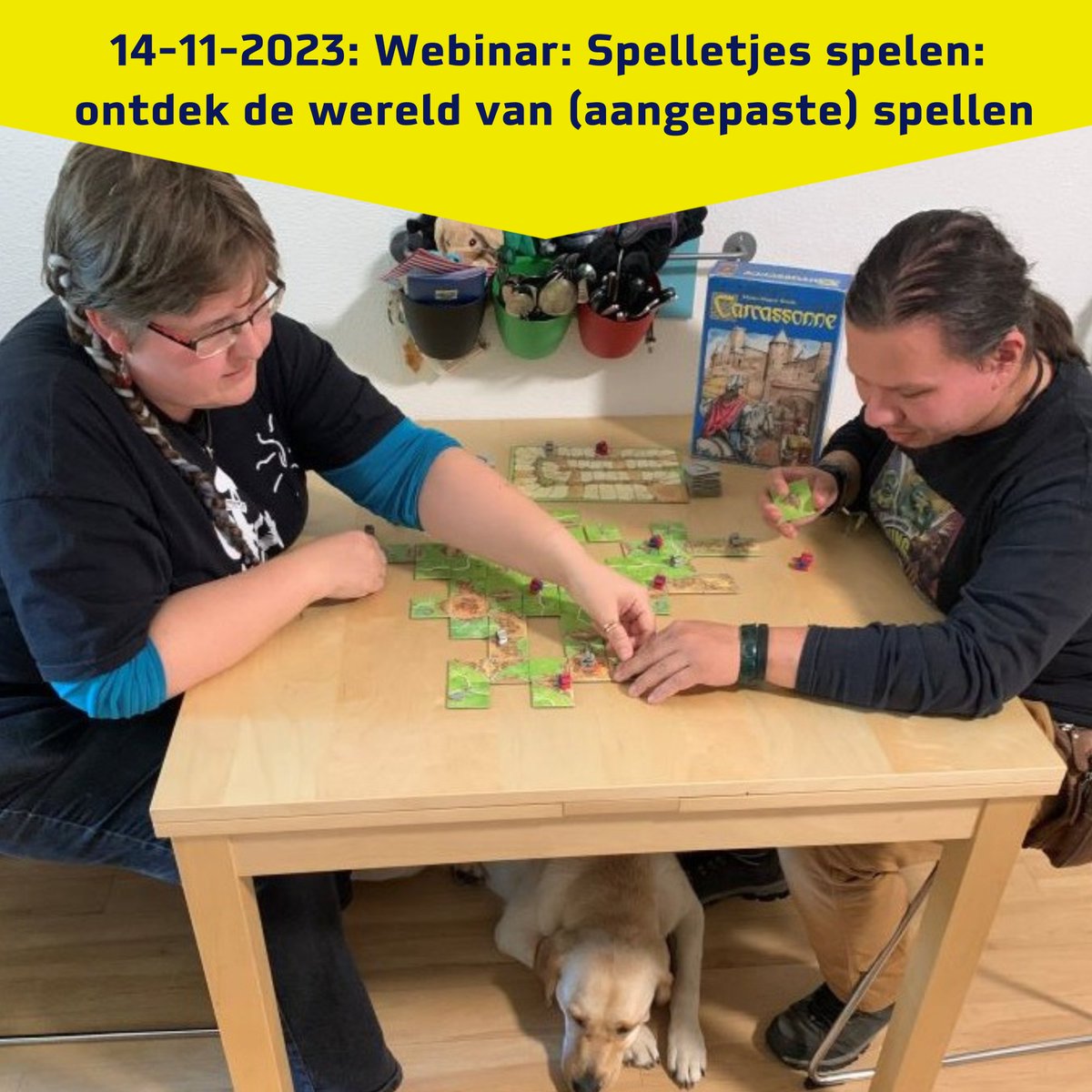 KonVisio's tweet photo. Joepie! De donkere maanden komen er weer aan! Tijd om de spelletjes vanonder het stof te halen. 🔍 We nemen enkele spellen door geschikt voor mensen met een visuele beperking in een #SpelletjesWebinar op 14/11. Aanmelden &amp; meer info: https://t.co/hrHyyxROAD #visuelebeperking https://t.co/ipbsBcn0Or