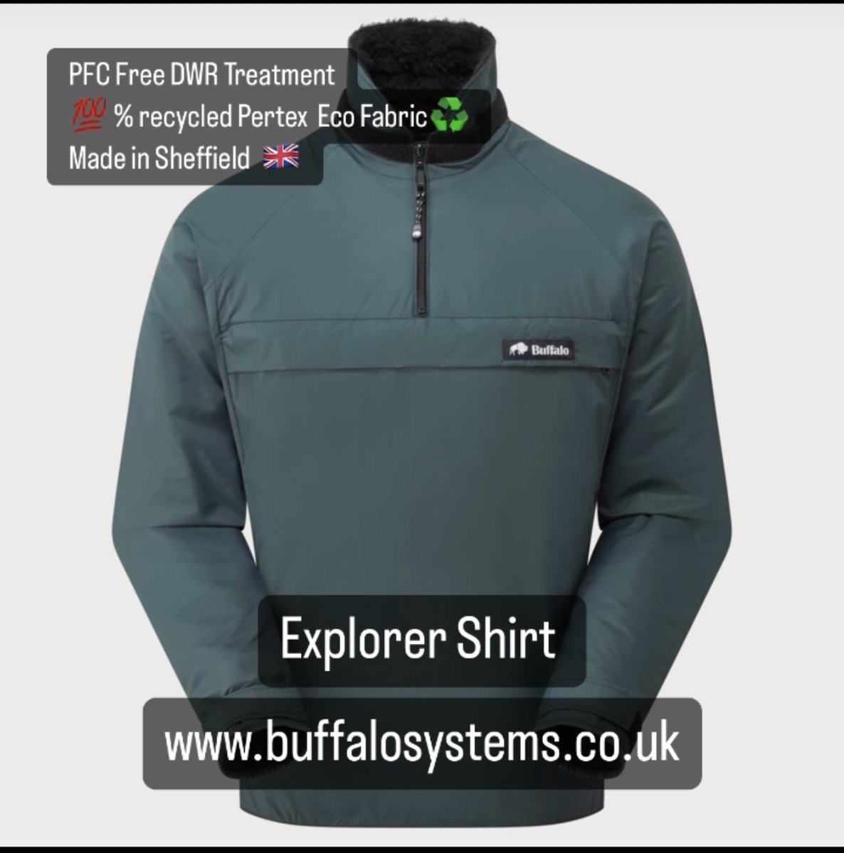 buffalosystems's tweet photo. Our new Explorer Shirt landing in stores this autumn ….
- 💯 % recycled @_Pertex Eco Fabrics
- PFC DWR treatment
- Made in Sheffield
#betweenyouandthewildness #madeinsheffield #madeintheuk #buffalosystems https://t.co/evgr9qW5x7