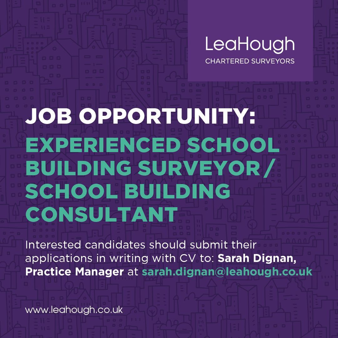 ➡️ Are you a a Building Surveyor/School Building Consultant with experience in school or project work?
➡️ Would you like to join a driven team within a well-established and progressive firm?
➡️ Find out about our current vacancy 

buff.ly/48JrZf5