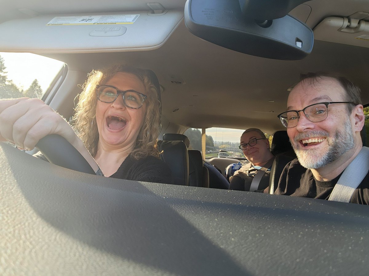 WHO IS DRIVING BEAR IS DRIVING

California, be on the lookout for three individuals in a white minivan. They are armed with caffeine and considered silly.