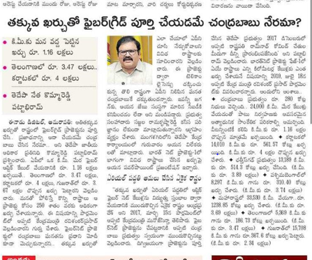 andhrudu12's tweet photo. తక్కువ ఖర్చుతో ఫైబర్గ్రిడ్ పూర్తి చేయడమే చంద్రబాబు నేరమా?
కి.మీ.కు మన వద్ద పెట్టిన ఖర్చు రూ. 1.16 లక్షలు
తెలంగాణలో రూ. 3.47 లక్షలు.. కర్ణాటకలో రూ. 4 లక్షలు
తెదేపా నేత కొమ్మారెడ్డి పట్టాభిరామ్ #APSFL #APFiberNet #FalseCasesAgainstNaidu https://t.co/yXK6ntJnI4