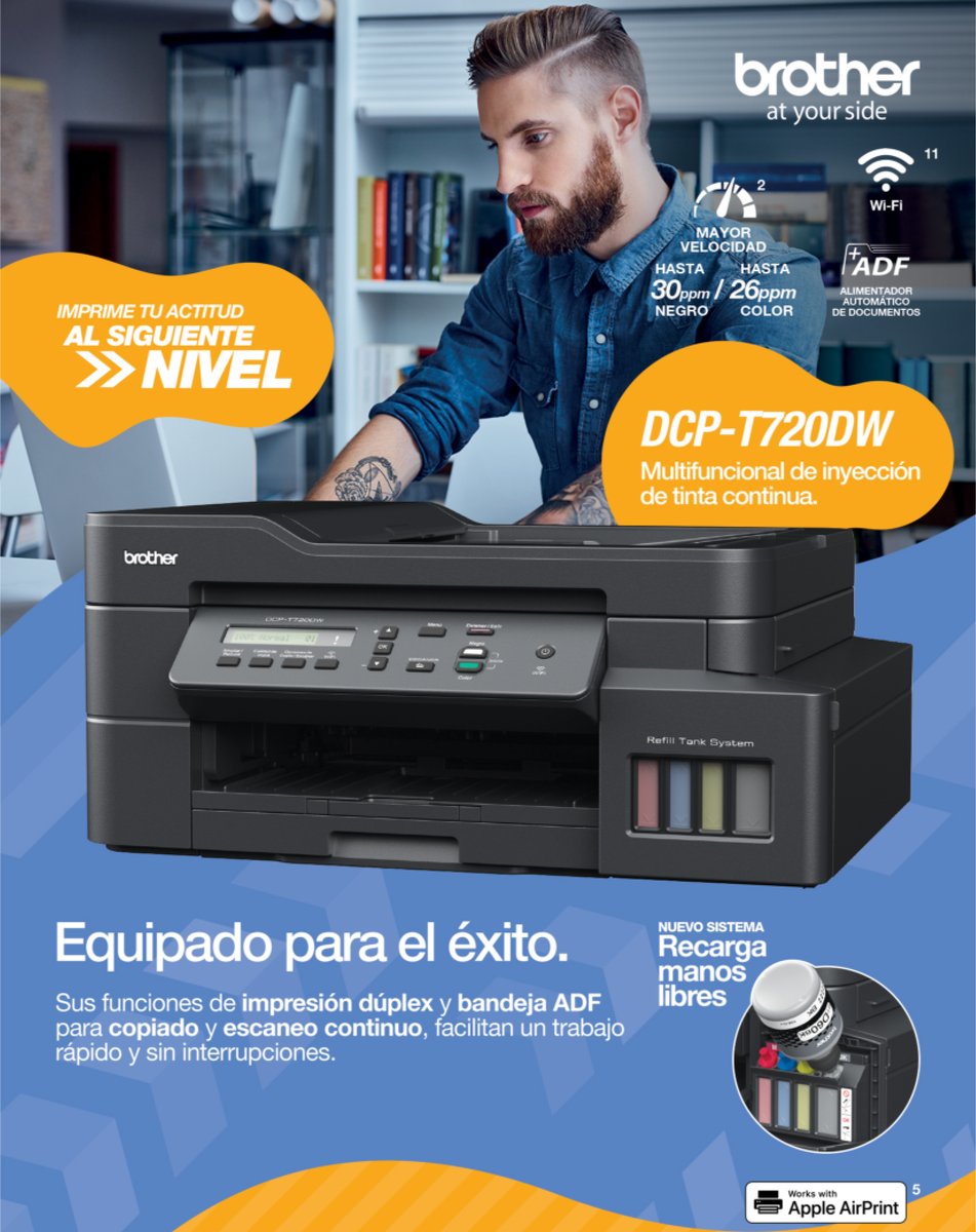 MytecCaltec's tweet photo. 🚀🚀 EQUIPO NUEVO🚨🚨🚨 ¡Imprime tu Actitud al siguiente NIVEL! 😎😎 con las NUEVAS DCP-T520W y DCP T720DW para impresiones INCREIBLES, con estos equipos para el éxito #nuevo #brother #Mytec https://t.co/tgc1uhQlAm