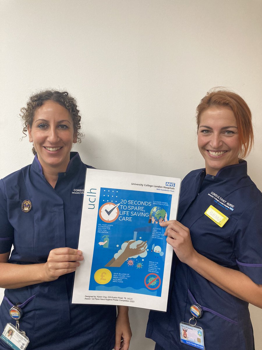 Have you spotted the winning Hand Hygiene poster by Karen Ong from T06 H&amp;N around your clinical area? 
Let us know! 🤩👏🏆 #IIPW #CleanHandsSaveLives #TogetherWeCan Role Models: <a href="/GemmaShower/">Gema Martinez-Garcia</a> <a href="/hailleila1/">Leila Hail 💙</a>