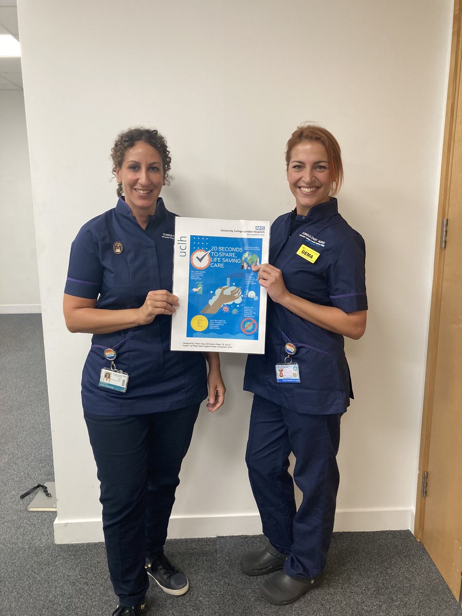 ipc_uclh's tweet photo. Have you spotted the winning Hand Hygiene poster by Karen Ong from T06 H&amp;N around your clinical area? 
Let us know! 🤩👏🏆 #IIPW #CleanHandsSaveLives #TogetherWeCan Role Models: @GemmaShower @hailleila1 https://t.co/Rr2QoMXNFg