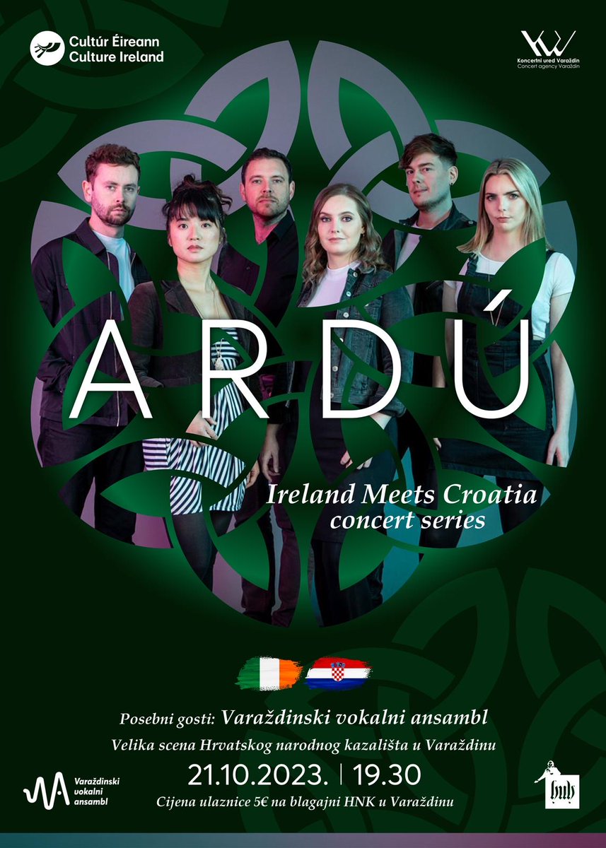 🇭🇷 We're so excited to announce that next week we'll be travelling to the north of Croatia to perform three concerts in gorgeous Zagreb, Varaždin and Ludbreg, supported by <a href="/culture_ireland/">Culture_Ireland</a> ! 🎶 #IrelandMeetsCroatia
Can't wait 🥰