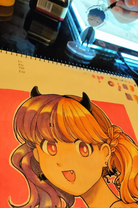 目の前で描いてる証拠写真あげとくね