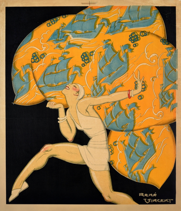 AntikBar's tweet photo. Original #vintage #poster of the day - Art Deco Scarf (1920s) Artist: Rene Vincent β https://t.co/ukb0ZUx9bp
#ArtDeco #Design #Elegant #Fashion #Style #Scarf #Bather #Sailing #Ships #Dolphins #Antique #Art #ReneVincent https://t.co/v1xXp13aUq
