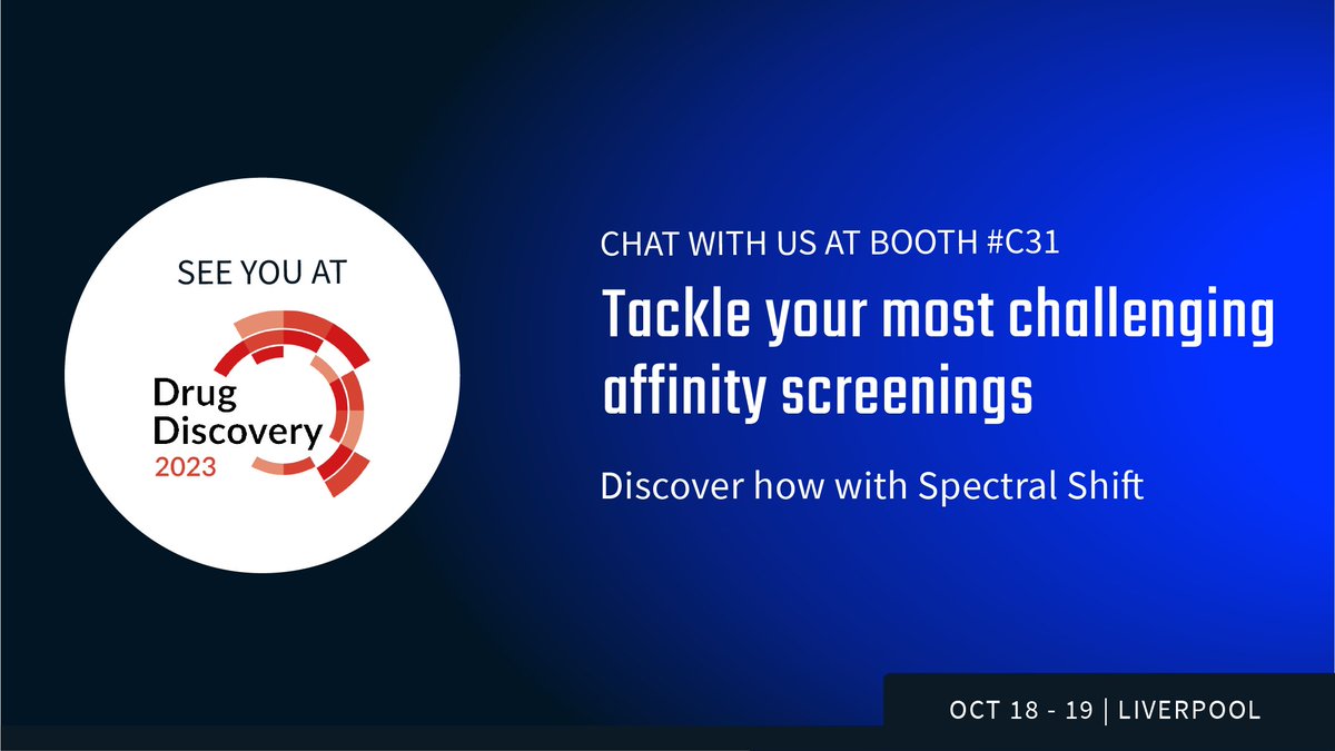 The @ELRIG_UK Drug Discovery is around the corner! If you’re attending the Hit ID and Screening track, stop by booth #C31 to chat about new technologies to tackle challenging affinity screening projects!

#DrugDiscovery2023