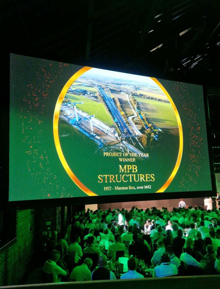 Project of the Year Award
The winner is…
MPB Structures, HS2 - Marston Box, over M42 👏🥳🥂