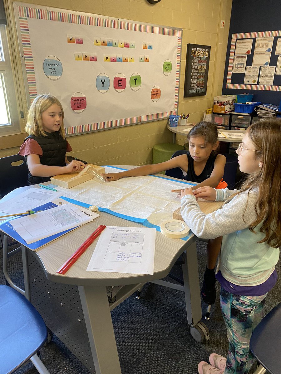 4th graders have been doing an excellent job using teamwork in their science investigations. They are enjoying learning more about motion energy! <a href="/PCSD_FV/">Fairview Elementary</a>