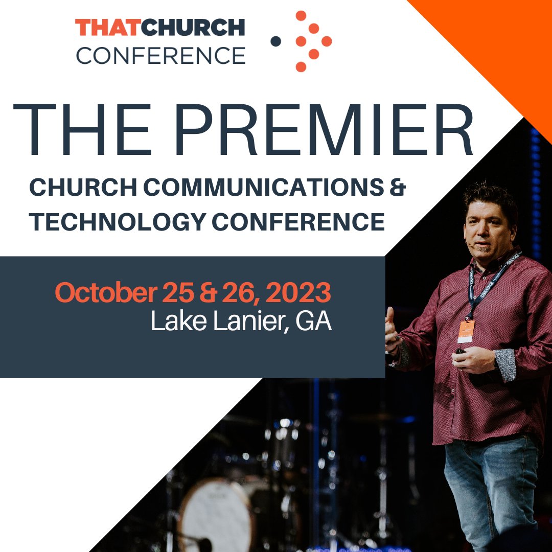 🗓️ Mark your calendars! The 9th annual That Church Conference is coming to Lake Lanier, Georgia on October 25 &amp; 26, 2023. 

Join us for an unforgettable experience that will empower your church's communication strategies! 

Register here👇
hubs.ly/Q023V7nn0
#thatcc #tithely