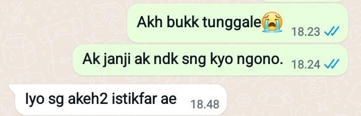 Janji ga mati ditangan sendiri. Kan ak nga sendiri🥲