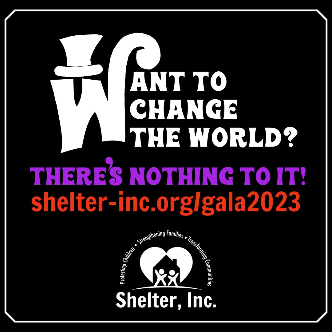 ShelterInc's tweet photo. Don't miss our biggest fundraiser of the year! The Golden Ticket: Home Is Where The Heart Is Gala is an inspirational evening of music, tributes and pure imagination!

Tickets, Tables, &amp; Donations: https://t.co/82Tjd2WPV3

Learn more at https://t.co/wL4v0mmEVB

#ShelterGala https://t.co/YDWYsMksWk