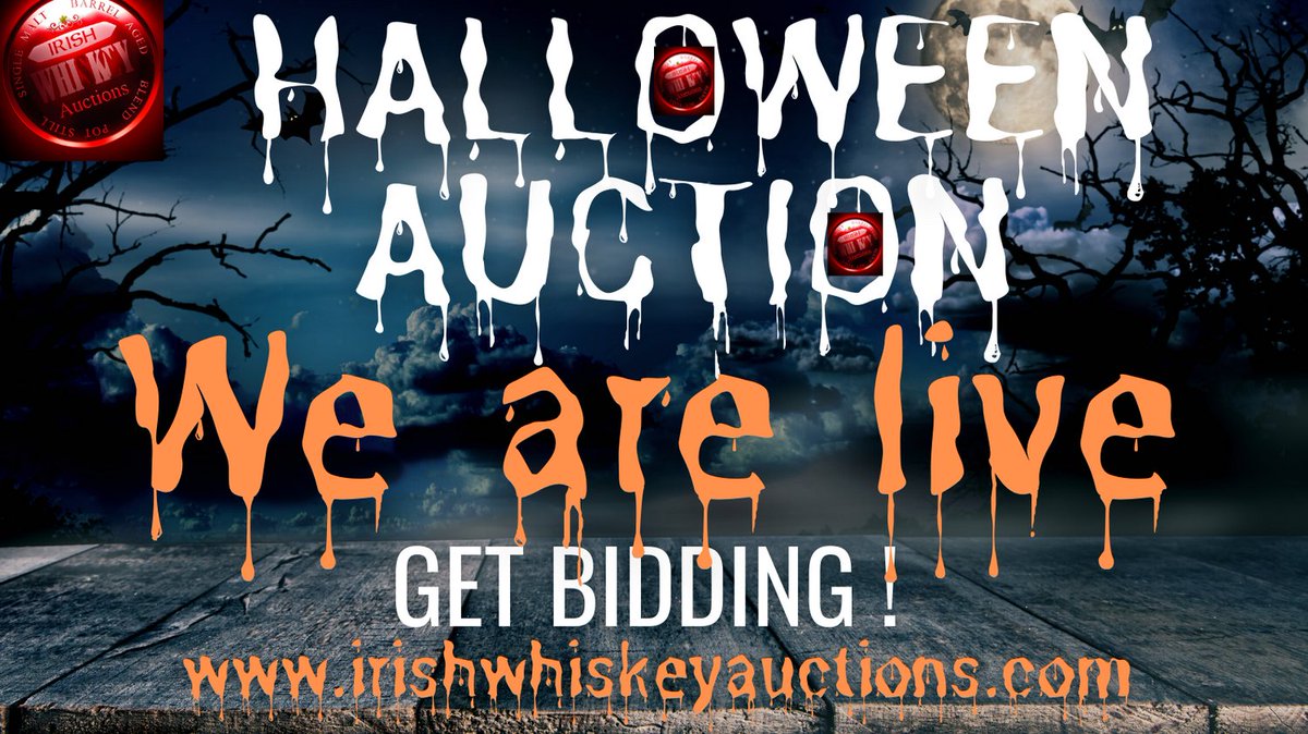 GET YOUR BIDDING STARTED FOLKS!

WE ARE LIVE WITH OUR SPOOKTACULAR HALLOWEEN AUCTION !

irishwhiskeyauctions.com
#twitterwhiskey
#whiskeyauction