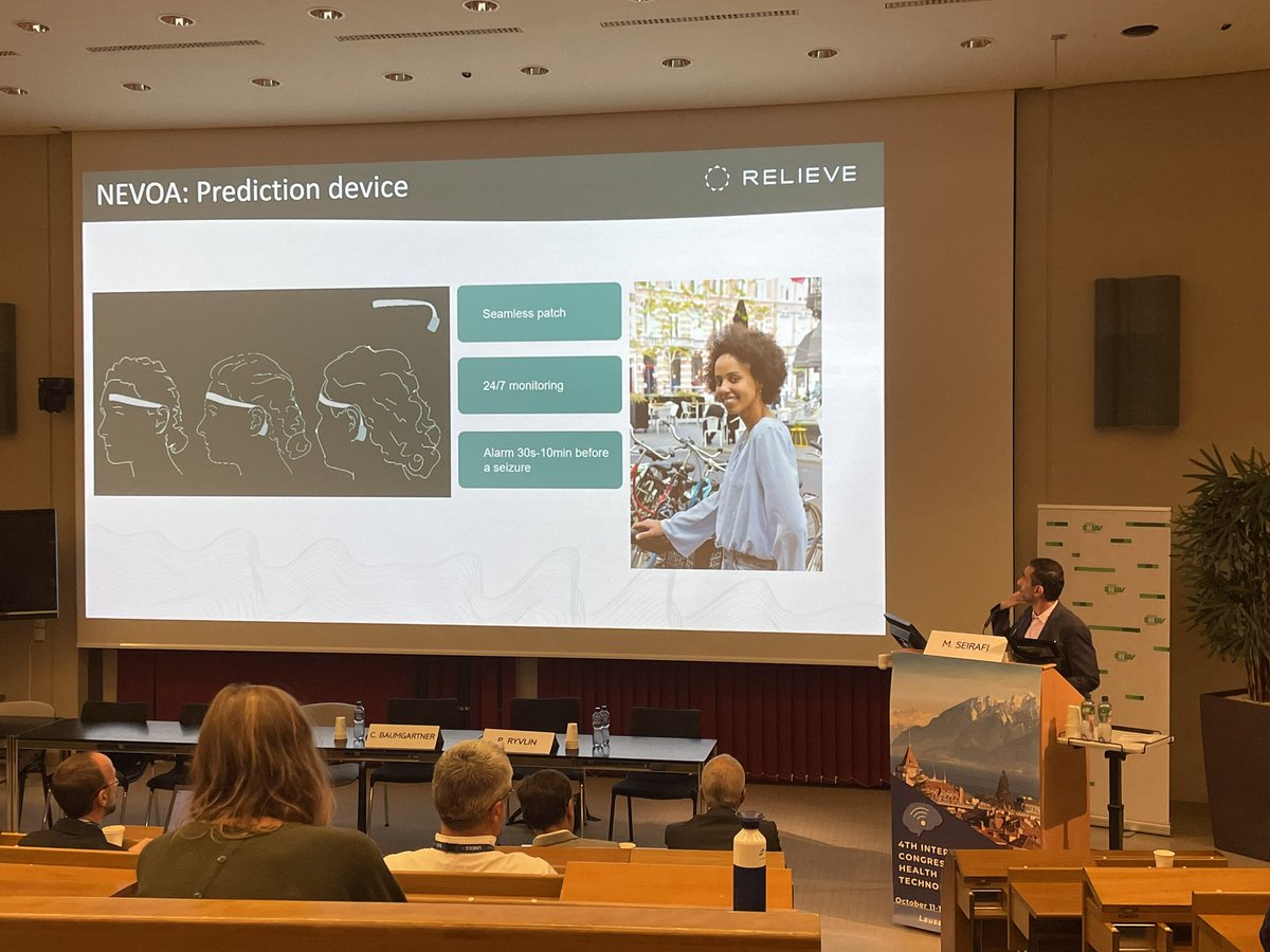 TorieRobinson10's tweet photo. Such a cool presentation re #epilepsy tech today by physicist &amp; neuroscientist Mehrdad Seirafi  🤩 of Alpha Brain Technologies 🇳🇱 at the 4th International Congress in Mobile Health &amp; Digital Tech in #Epilepsy” in Lausanne, Switzerland 🇨🇭! 
#epilepsytech #medtech #neuroscience https://t.co/CVcPPTgXQn