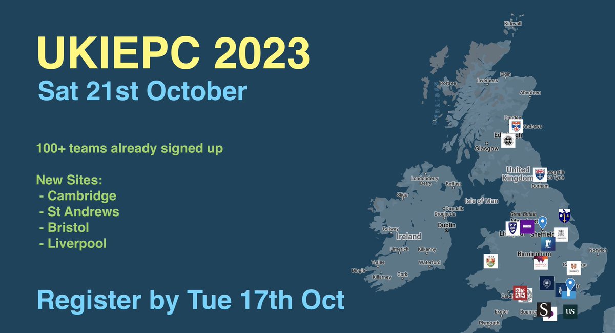 ukiepc's tweet photo. We’ve added four new sites for #ukiepc 2023, including Cambridge, St Andrews, Bristol and Liverpool! Sign up to take part by end of Tuesday. https://t.co/5ne89Sojcn
