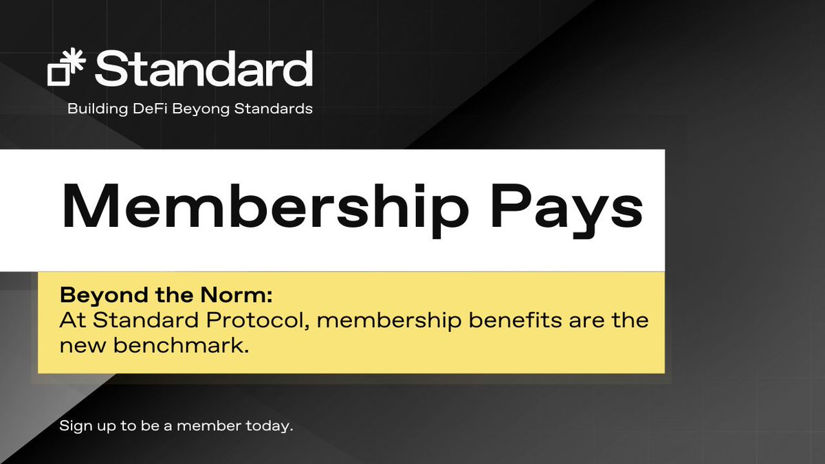 rate_limo's tweet photo. Standard Protocol, Building DeFi Beyond #Standards. #Beyondthenorm #sofi

📖To learn more: https://t.co/FbIIwUaPrE https://t.co/POmZNnC7Xb