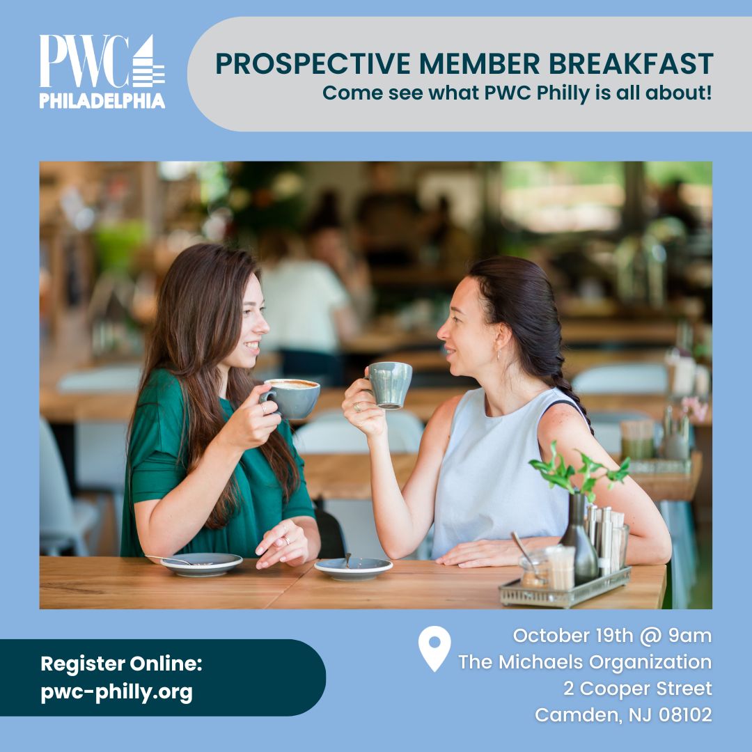 Join us for breakfast and learn about the benefits of a PWC Philadelphia Membership. PWC Philadelphia Members and Board Members will share what a PWC Philadelphia Membership means for them and will be available to answer any questions you may have about our amazing community