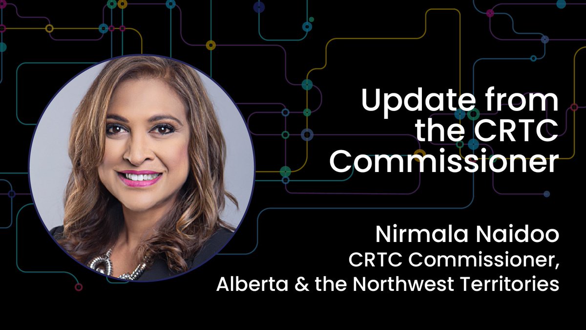 This year’s forum will feature an update from Nirmala Naidoo, CRTC Commissioner for Alberta and NWT. She will provide an update, and the opportunity for attendees to ask questions about the CRTC’s ongoing initiatives. Register for the Forum: eventcombo.com/e/alberta-rura…