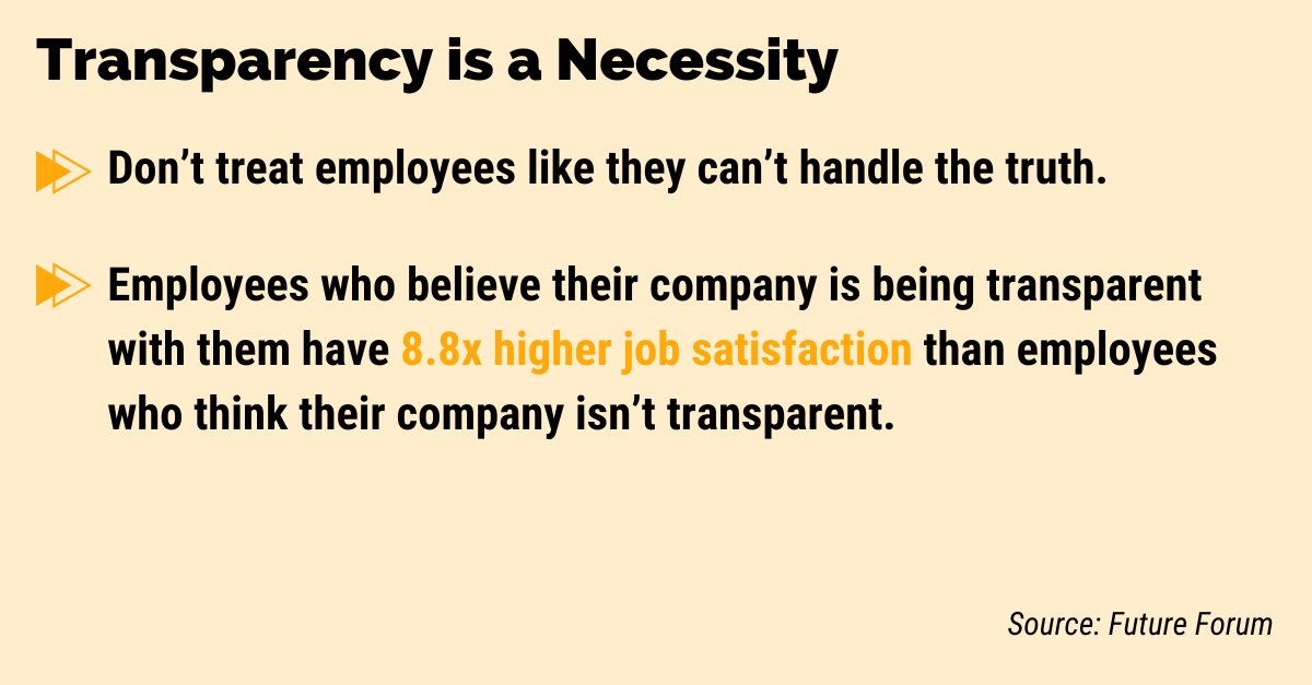 Did you know: how transparent a company appears to their employees has a HUGE impact on their overall job satisfaction?

#JobSatisfaction #FactFriday #EmployeeExperience #EX