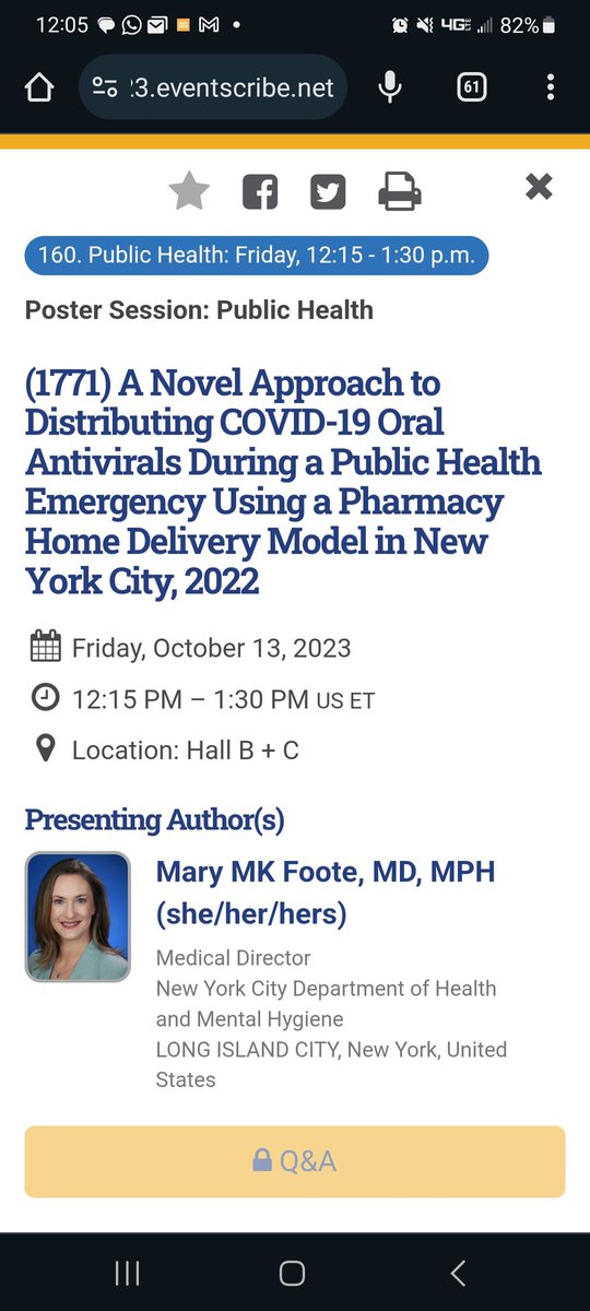Come check out our poster at <a href="/IDWeekmtg/">IDWeek</a> where I will regale you with stories about how <a href="/nycHealthy/">nychealthy</a> provided home delivery of #COVID antivirals to support equitable access to life saving treatments in NYC. #IDWeek2023
idweek2023.eventscribe.net/searchGlobal.a…