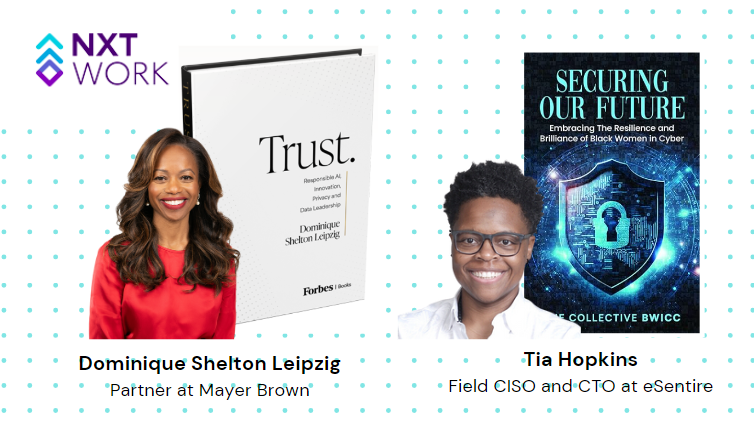 NxtWorkOrg's tweet photo. New #privacy and #CyberSecurity #books by #NxtWork members! Make sure you check out the work of these inspiring through #leaders who are committed to a more #responsible and #sustainable #data ecosystem #womenintech #BlackWomenLead Congratulations @Dominique2010 and @yhopkins! https://t.co/Wg7BlDgds3