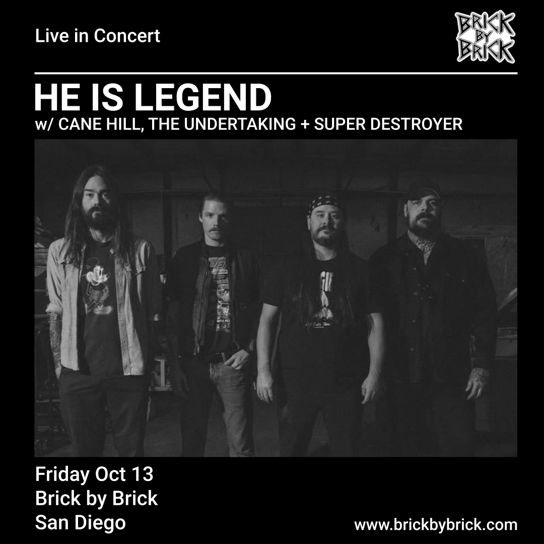 BrickbyBrickSD's tweet photo. TONIGHT 📆 Doors are at 6:00PM for @heislegendnc with @cane_hill @_theundertaking and #SuperDestroyer! https://t.co/xYvjYtms2J #LiveAtBxB #HeIsLegend @spinefarm @riserecords @solidstate @mattydoom @Crucialdude @TheSundaySeance https://t.co/LeVQ5a3Ido