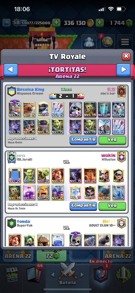 Casi manqueando en Tv royale <a href="/ClashRoyale/">Clash Royale</a> 😆