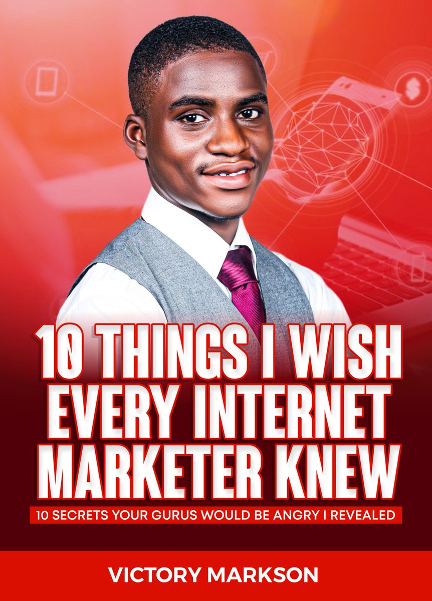 Victory Markson (@victorymarkson) on Twitter photo There are 10 Things Every Internet Marketer Must Know
In His Free Book, <a href="/VictoryMarkson/">Victory Markson</a> reveals 10 Secrets the Gurus would be angry he revealed.
Get access to the top 10 secrets here
👇👇
wa.link/p1l1ze There are 10 Things Every Internet Marketer Must Know
In His Free Book, <a href="/VictoryMarkson/">Victory Markson</a> reveals 10 Secrets the Gurus would be angry he revealed.
Get access to the top 10 secrets here
👇👇
wa.link/p1l1ze