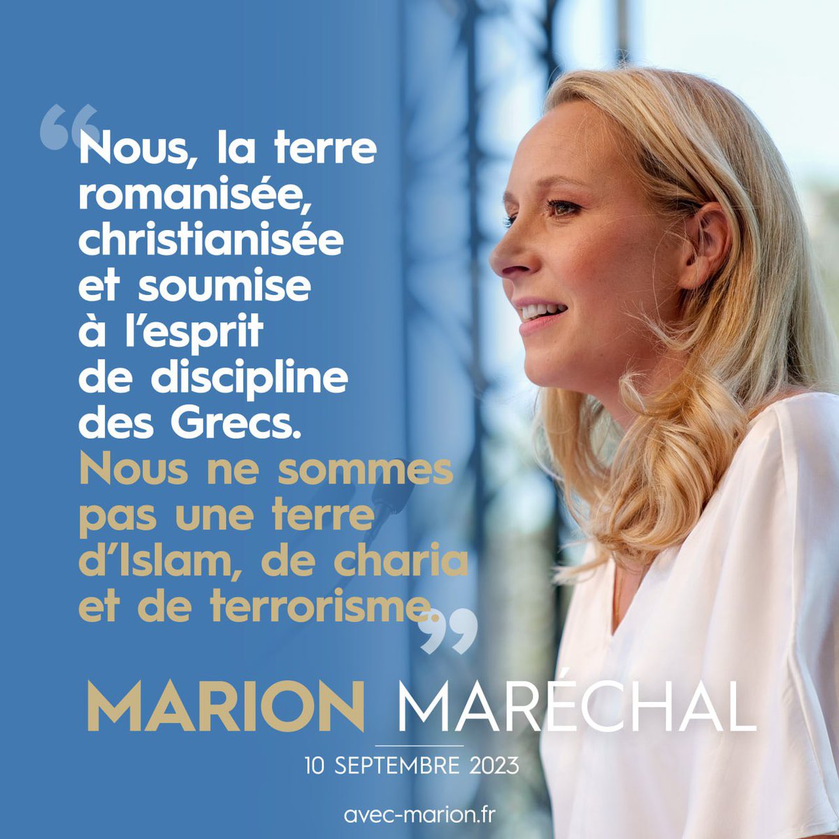 Tout est dit ! 

#avecmarion 
#Arras 
#attentat 
#LFICollabo 
#boucliermigratoire 
#ToutDonneRaisonaEricZemmour