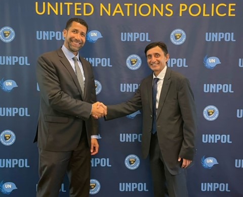 .@UNPOL Adviser Faisal Shahkar welcomed CSP Christopher deGale as the new Police Attaché at @CanadaUN. He commended his predecessor CSP Marlene Snowman for her professionalism & underlined the strong partnership between @CanadaUN & #UNPOL especially on #gender initiatives. #A4P