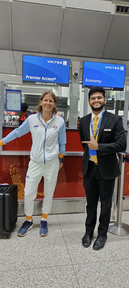 Ms Janneke Schopman - Coach of the Indian Women's Hockey team , traveled from Del -Ewr