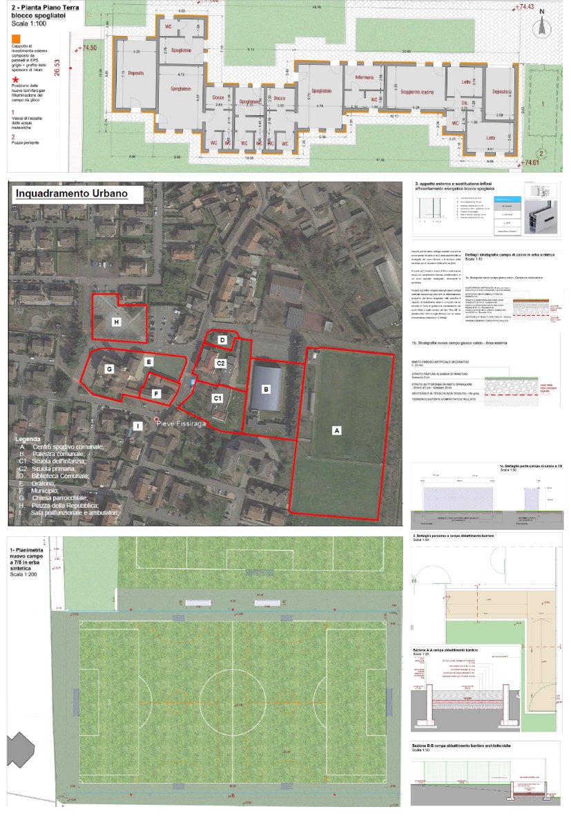 La nostra squadra di esperti ha affiancato il #Comune di Pieve Fissiraga nell’elaborazione del progetto di #rigenerazione del centro sportivo comunale di via dello Sport.

Scopri questo e molti altri progetti sulla nostra piattaforma!! t.ly/S3uRv