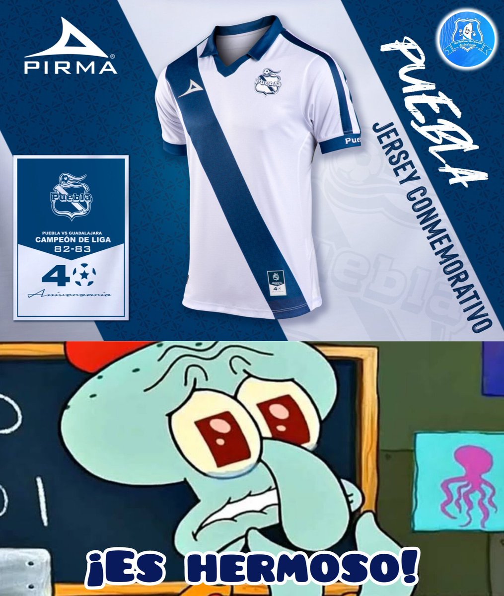 PoblanoDeCora's tweet photo. 🔵 ¡𝔼𝕊 ℍ𝔼ℝ𝕄𝕆𝕊𝕆! ⚪️

La franja presenta su jersey conmemorativo para esta y la próxima temporada de cara a us 80 años de historia. Enfocada en el primer campeonato de Liga de los Camoteros, temporada 82-83, cumpliendo 40 años de aquella historica temporada. ¡CHULADA! 😍🥹 https://t.co/V4eVcb6S92