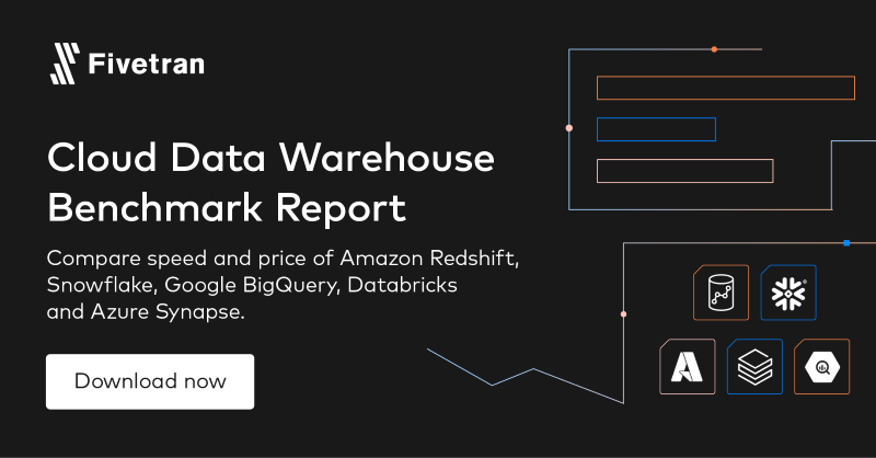 fivetran's tweet photo. Are you wondering which cloud data warehouse is right for your business?

Our Cloud Data Warehouse Benchmark Report compares five top players in the market. Get the insights you need to make an informed decision for your business's unique needs: